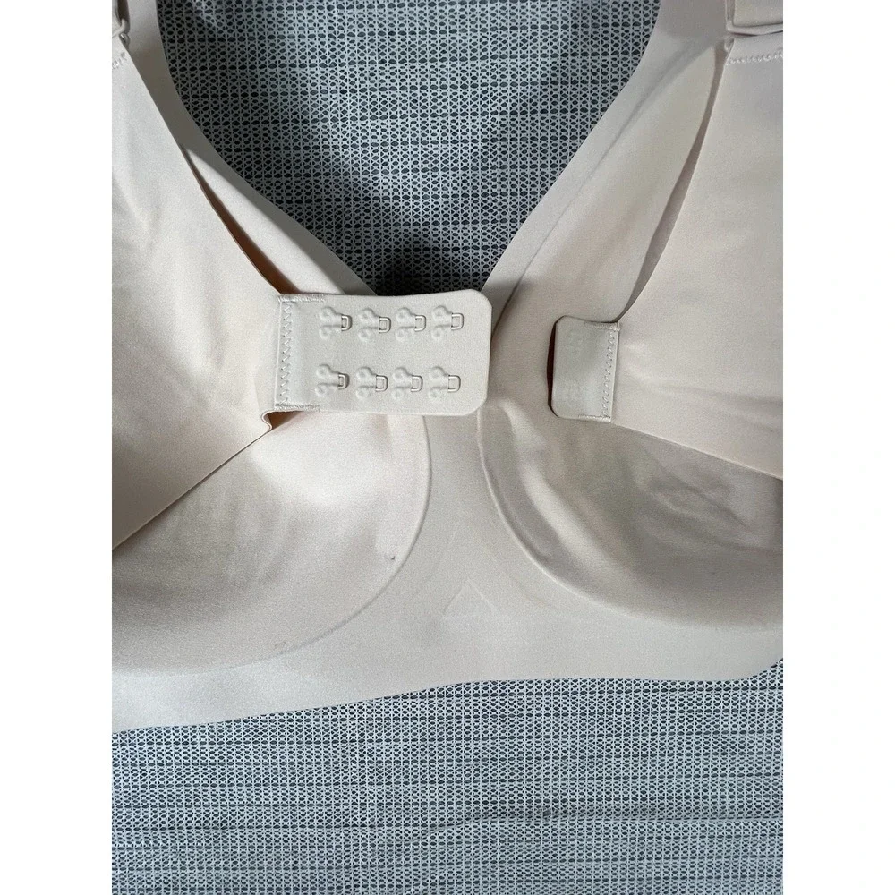 Womens Beige Wireless Padded T-Shirt Bra Adjustable Straps Hook & Eye 3XL